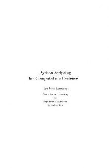 Langtangen Python Scripting for Computational Science