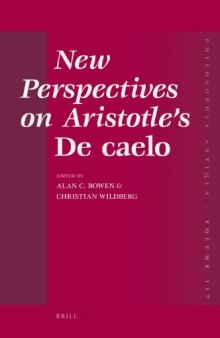New Perspectives on Aristotle’s De caelo