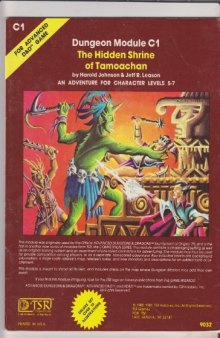 Hidden Shrine of Tamoachan (Advanced Dungeons and Dragons Module C1)