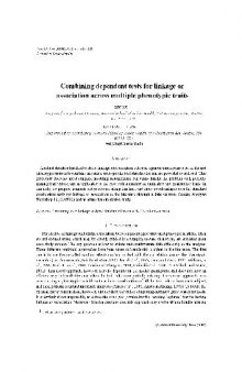 Combining dependent tests for linkage or association across multiple phenotypic traits