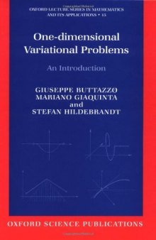 One-dimensional Variational Problems: An Introduction