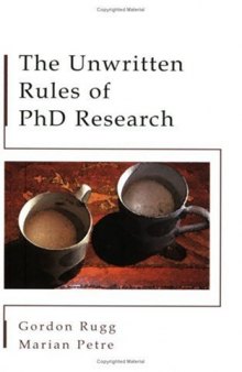 The Unwritten Rules of PhD Research (Study Skills)