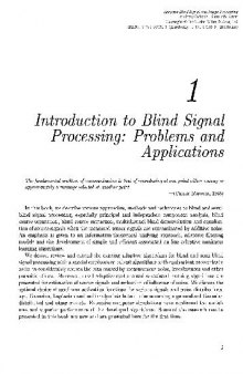 Introduction to Blind Signal Processing Problems and Applications