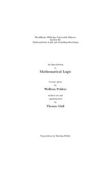 An introduction to mathematical logic