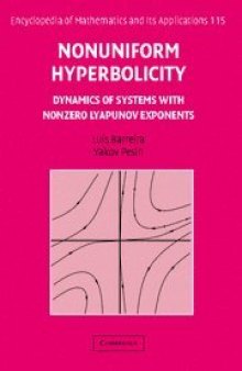 Nonuniform Hyperbolicity: Dynamics of Systems with Nonzero Lyapunov Exponents
