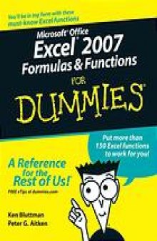 Excel 2007 formulas and functions for dummies
