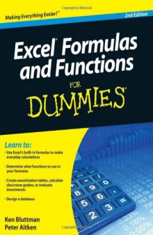 Excel Formulas and Functions For Dummies, 2nd edition (For Dummies Computer Tech)