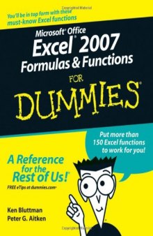 Microsoft Office Excel 2007 Formulas & Functions For Dummies (For Dummies (Computer Tech))