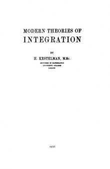 Modern theories of integration