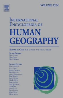 International Encyclopedia of Human Geography, Twelve-Volume Set: Volume 10