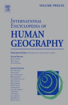 International Encyclopedia of Human Geography, Volume 12
