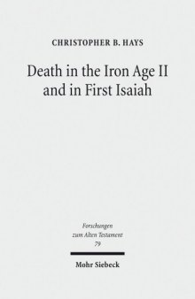Death in the Iron Age II and in First Isaiah