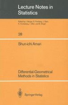 Differential-Geometrical Methods in Statistics