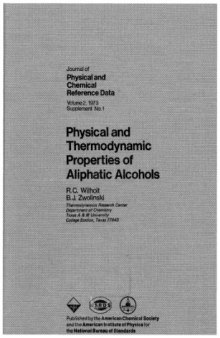 Physical and Thermodynamic Properties of Aliphatic Alcohols