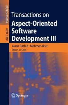 Transactions on Aspect-Oriented Software Development III