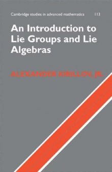 An introduction to Lie groups and Lie algebras