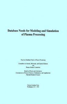 Database Needs for Modeling and Simulation of Plasma Processing (Compass Series)