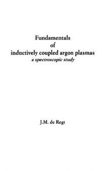 Fundamentals Of Inductively Coupled Argon Plasmas A Spectroscopic Study (1996)