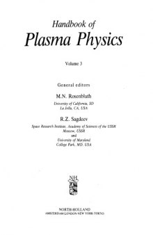 Handbook of Plasma Physics [Vol 3 - Physics of Laser Plasma]