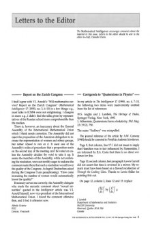 The Mathematical Intelligencer Vol 18 No 3 Sept 1996 
