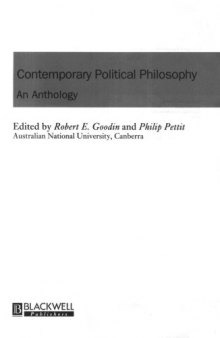 Contemporary Political Philosophy: An Anthology 