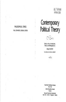 Contemporary Political Theory (Philosophical Topics)