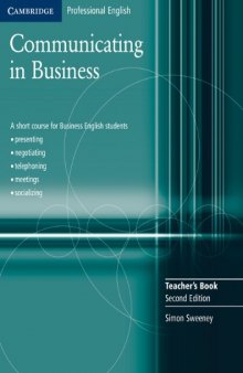 Communicating in Business Teacher's Book, 2nd Edition