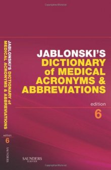Jablonski's Dictionary of Medical Acronyms and Abbreviations, 6th Edition