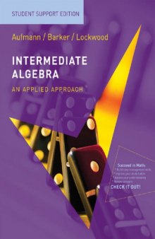 Intermediate algebra : an applied approach :student support edition