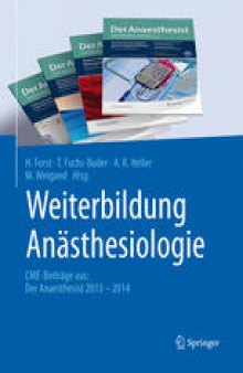 Weiterbildung Anästhesiologie: CME-Beiträge aus: Der Anaesthesist 2013–2014