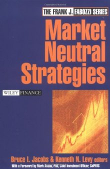 Market Neutral Strategies (Wiley Finance Series)