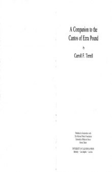 A Companion to The Cantos of Ezra Pound: Vol. II (Cantos 74 - 120)