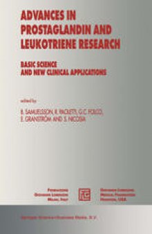Advances in Prostaglandin and Leukotriene Research: Basic Science and New Clinical Applications