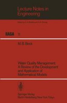 Water Quality Management: A Review of the Development and Application of Mathematical Models