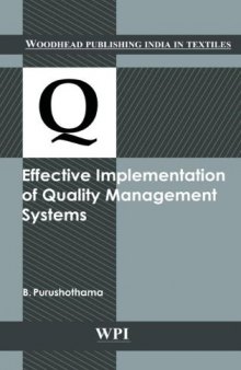 Effective Implementation of Quality Management Systems (Woodhead Publishing India)  