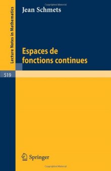 Espaces de Fonctions Continues