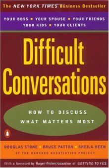 Difficult conversations: how to discuss what matters most