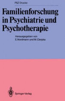 Familienforschung in Psychiatrie und Psychotherapie