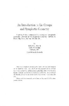 An Introduction to Lie Groups and Symplectic Geometry