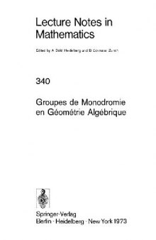Groupes de Monodromie en Geometrie Aigebrique