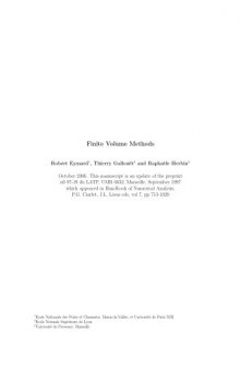 Finite Volume Methods 