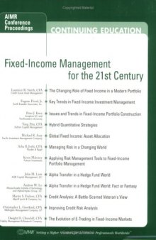 Fixed-Income Management for the 21st Century