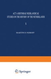 Acta Historiae Neerlandicae: Studies on the History of the Netherlands X