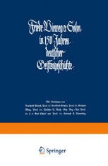 Friedr. Vieweg & Sohn in 150 Jahren deutscher Geistesgeschichte: 1786–1936