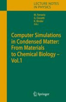 Computer Simulations in Condensed Matter Systems: From Materials to Chemical Biology Volume 1