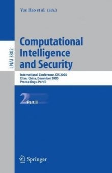 Computational Intelligence and Security: International Conference, CIS 2005, Xi’an, China, December 15-19, 2005, Proceedings, Part II