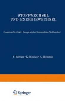 Stoffwechsel und Energiewechsel: Gesamtstoffwechsel · Energiewechsel Intermediärer Stoffwechsel