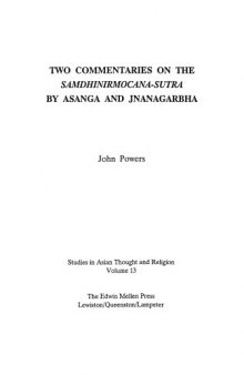 Two Commentaries on the Samdhinirmocana-Sutra