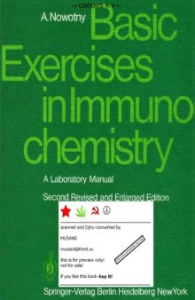 Basic exercises in immunochemistry: a laboratory manual