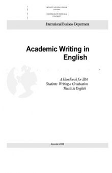 Academic Writing in English